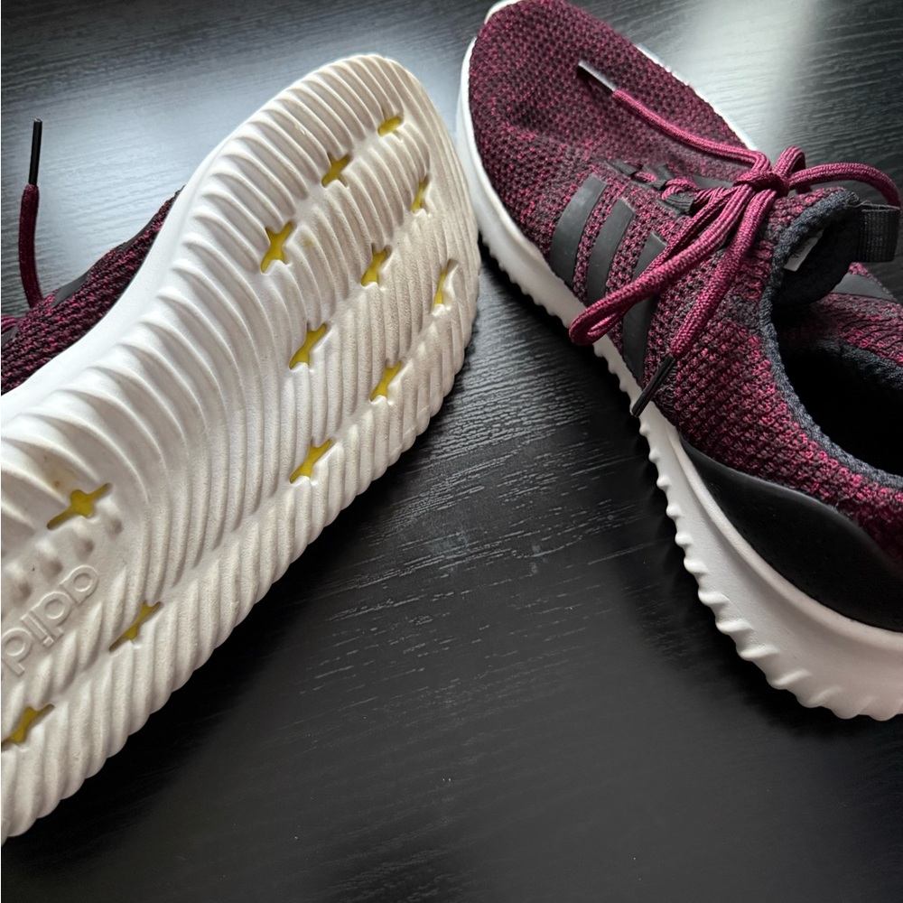 Adidas Cloudfoam Memory Foam Sneakers Maroon Black Women’s Size 9.5 - Picture 5 of 6